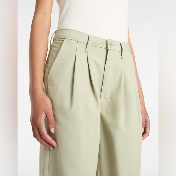 Vans Alder Relaxed Wide Leg High Rise Pleated Pants in tan- NWT size 34 - Picture 5 of 11